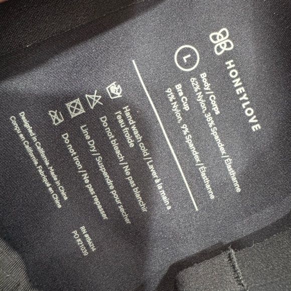 HoneyLove Boldness Tank Black Shapewear Compression Sculpting Control Sz Large - Picture 4 of 5